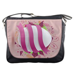 Easter Egg Colorful Spring Color Messenger Bag by Simbadda