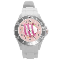 Easter Egg Colorful Spring Color Round Plastic Sport Watch (l) by Simbadda