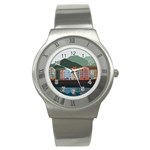 Traveling Travel Tourism Vacation Stainless Steel Watch Front