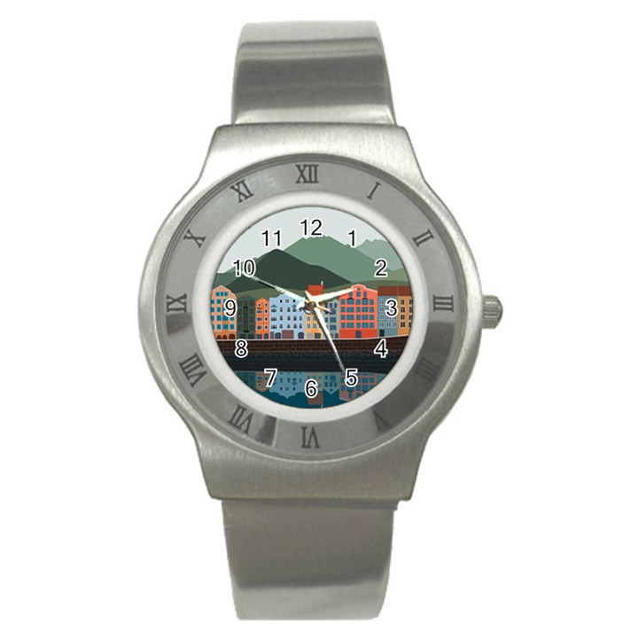 Traveling Travel Tourism Vacation Stainless Steel Watch