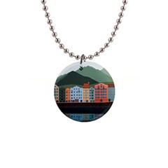 Traveling Travel Tourism Vacation 1  Button Necklace by Simbadda