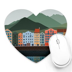 Traveling Travel Tourism Vacation Heart Mousepads by Simbadda