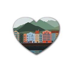 Traveling Travel Tourism Vacation Heart Coaster (4 Pack)  by Simbadda