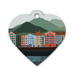 Traveling Travel Tourism Vacation Dog Tag Heart (one Side) by Simbadda