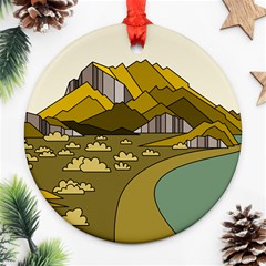 Travel Destination Landscape Nature Ornament (round) by Simbadda