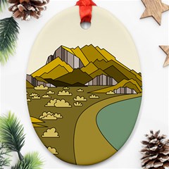 Travel Destination Landscape Nature Ornament (oval) by Simbadda