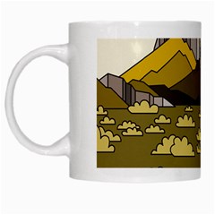 Travel Destination Landscape Nature White Mugs by Simbadda