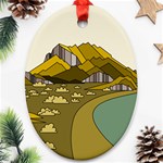 Travel Destination Landscape Nature Oval Ornament (Two Sides) Back