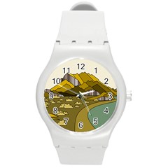 Travel Destination Landscape Nature Round Plastic Sport Watch (m) by Simbadda