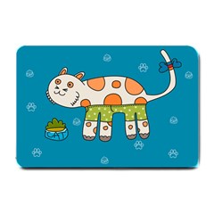 Paint Kitten Cats Cat Cute Paw Small Doormat  by Simbadda