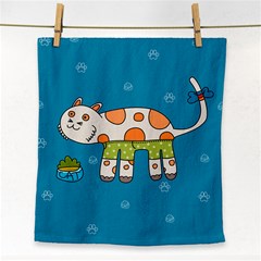 Paint Kitten Cats Cat Cute Paw Face Towel by Simbadda