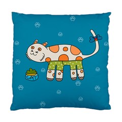 Paint Kitten Cats Cat Cute Paw Standard Cushion Case (one Side) by Simbadda