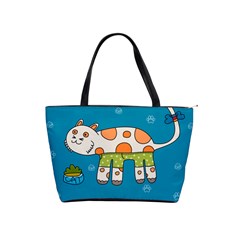 Paint Kitten Cats Cat Cute Paw Classic Shoulder Handbag by Simbadda