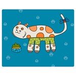 Paint Kitten Cats Cat Cute Paw Double Sided Flano Blanket (Medium)  60 x50  Blanket Front