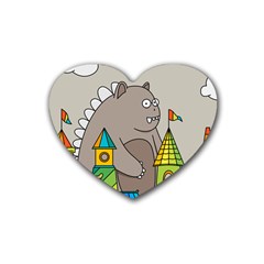 Kids Drawing Children Artwork Art Heart Coaster (4 Pack) 