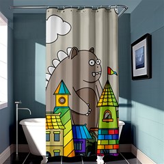 Kids Drawing Children Artwork Art Shower Curtain 36  X 72  (stall)  by Simbadda