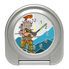 Art Artwork Drawing Painting Travel Alarm Clock by Simbadda