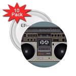 Radio Cassette Speaker Sound Audio 2.25  Buttons (10 pack)  Front