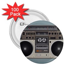 Radio Cassette Speaker Sound Audio 2 25  Buttons (100 Pack)  by Simbadda