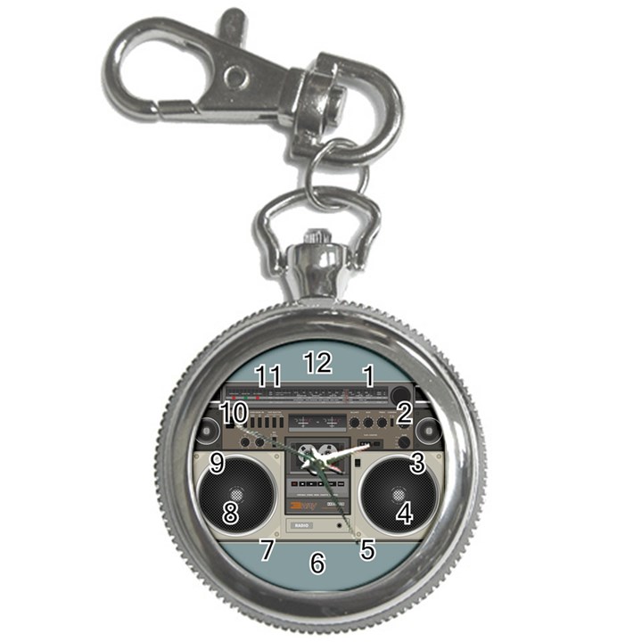 Radio Cassette Speaker Sound Audio Key Chain Watches