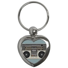 Radio Cassette Speaker Sound Audio Key Chain (heart) by Simbadda