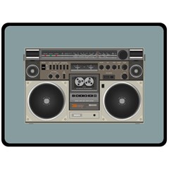 Radio Cassette Speaker Sound Audio Fleece Blanket (large)  by Simbadda