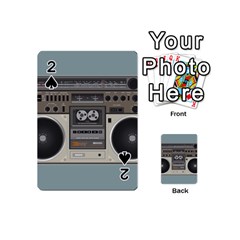 Radio Cassette Speaker Sound Audio Playing Cards 54 Designs (mini) by Simbadda