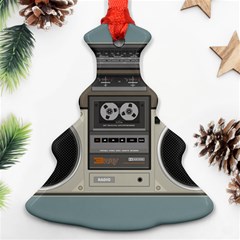 Radio Cassette Speaker Sound Audio Ornament (christmas Tree)  by Simbadda