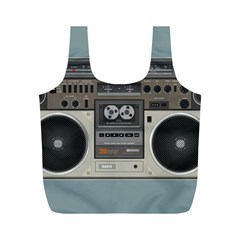 Radio Cassette Speaker Sound Audio Full Print Recycle Bag (m) by Simbadda