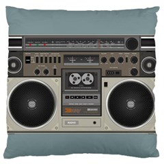 Radio Cassette Speaker Sound Audio Large Flano Cushion Case (two Sides) by Simbadda