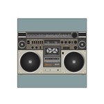 Radio Cassette Speaker Sound Audio Satin Bandana Scarf Front