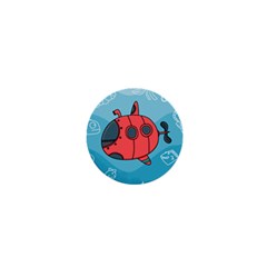 Dive Scuba Ocean Sea Water Fish 1  Mini Buttons by Simbadda