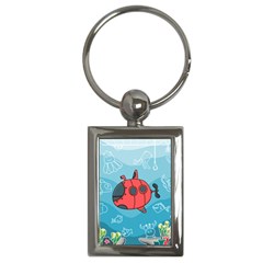 Dive Scuba Ocean Sea Water Fish Key Chain (rectangle) by Simbadda