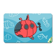 Dive Scuba Ocean Sea Water Fish Magnet (rectangular) by Simbadda