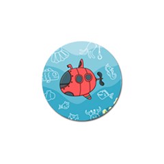 Dive Scuba Ocean Sea Water Fish Golf Ball Marker by Simbadda