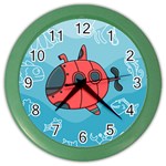 Dive Scuba Ocean Sea Water Fish Color Wall Clock Front