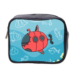 Dive Scuba Ocean Sea Water Fish Mini Toiletries Bag (two Sides) by Simbadda