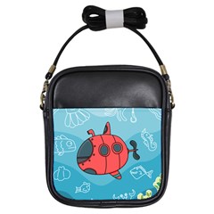 Dive Scuba Ocean Sea Water Fish Girls Sling Bag by Simbadda