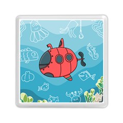 Dive Scuba Ocean Sea Water Fish Memory Card Reader (square) by Simbadda