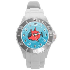 Dive Scuba Ocean Sea Water Fish Round Plastic Sport Watch (l) by Simbadda