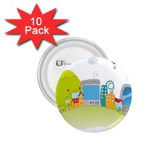 City Village Digital Home Town 1 75  Buttons (10 Pack) by Simbadda