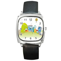 City Village Digital Home Town Square Metal Watch by Simbadda