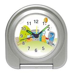 City Village Digital Home Town Travel Alarm Clock by Simbadda