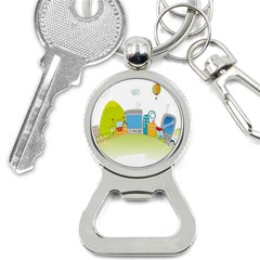 City Village Digital Home Town Bottle Opener Key Chain by Simbadda