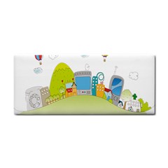 City Village Digital Home Town Hand Towel by Simbadda