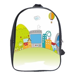 City Village Digital Home Town School Bag (large) by Simbadda