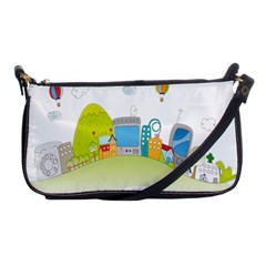 City Village Digital Home Town Shoulder Clutch Bag by Simbadda