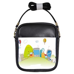 City Village Digital Home Town Girls Sling Bag by Simbadda