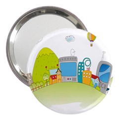 City Village Digital Home Town 3  Handbag Mirrors by Simbadda