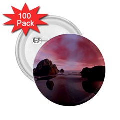 Rocks Sky Landscape Sea Wave 2 25  Buttons (100 Pack)  by Simbadda